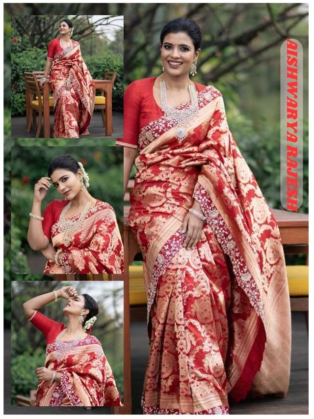 Aishwarya Rajesh – Timeless Elegance in Red