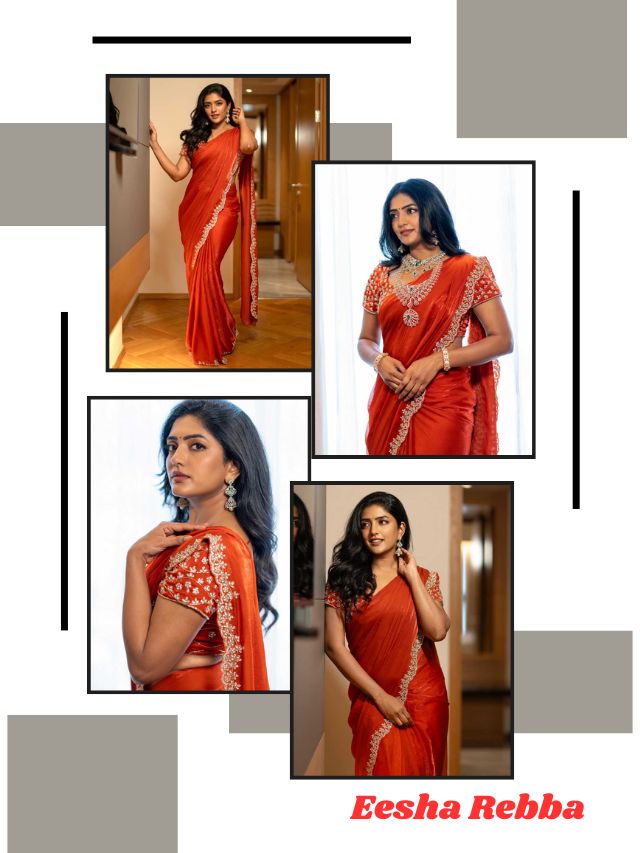 Eesha Rebba Stuns in Elegant Red Saree