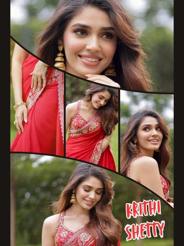 Krithi Shetty – A Vision in Red Elegance