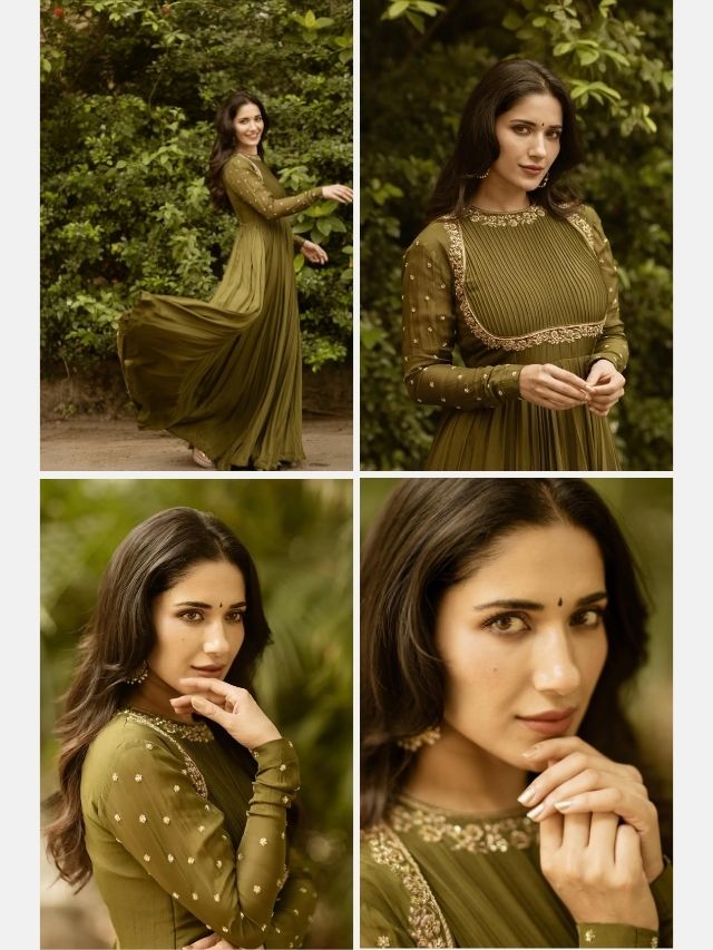 Ruhani Sharma’s Ethereal Olive Elegance