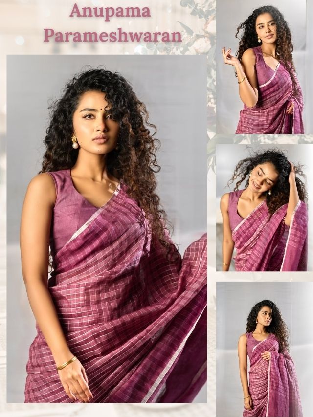 Anupama Parameshwaran – Timeless Grace in a Handwoven Saree