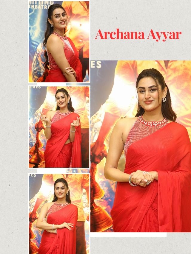 Archana Ayyar Turns Heads in Red Elegance