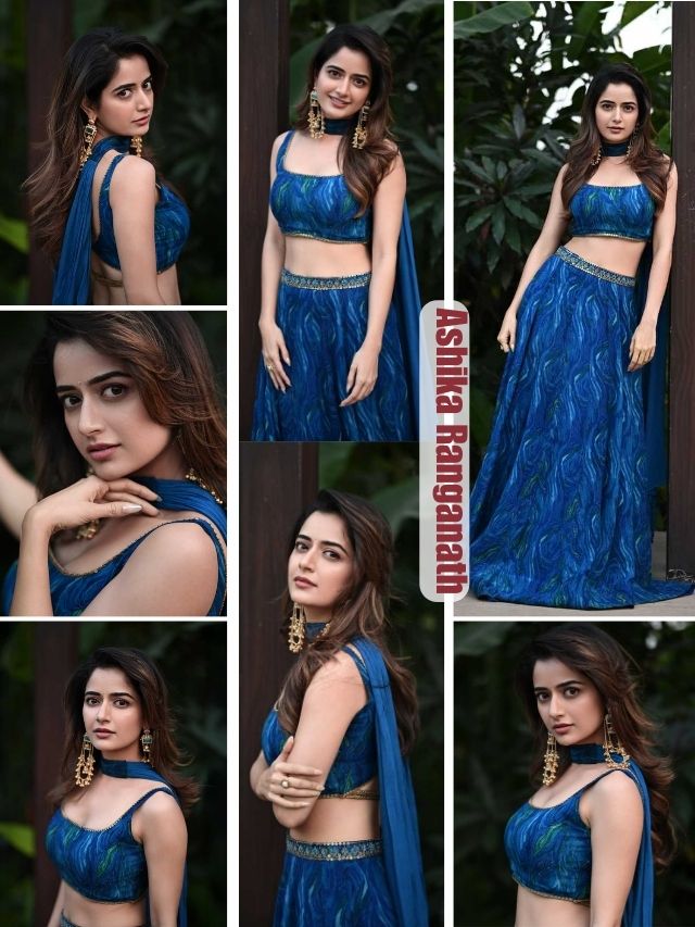 Ashika Ranganath Steals Hearts in Royal Blue Elegance
