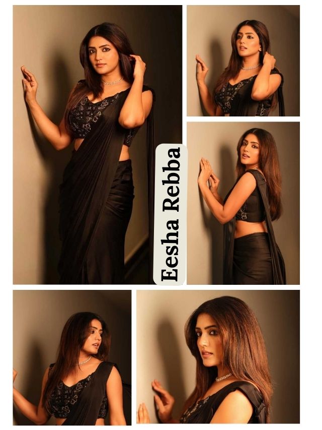 Eesha Rebba Stuns in Black Saree Elegance