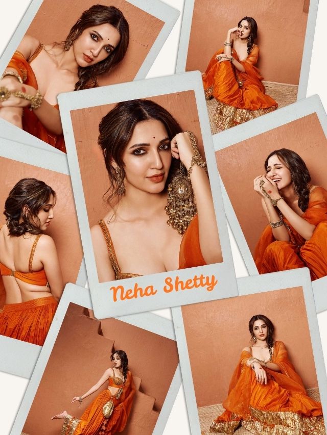 Neha Shetty Shines in Elegant Orange Ethnic Look