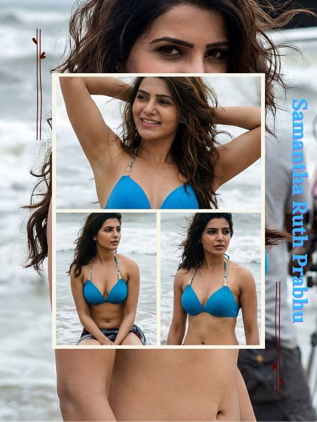 Samantha’s Stunning Beach Moments in Blue