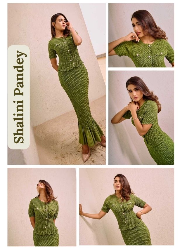 Shalini Pandey Stuns in Elegant Olive Green Ensemble