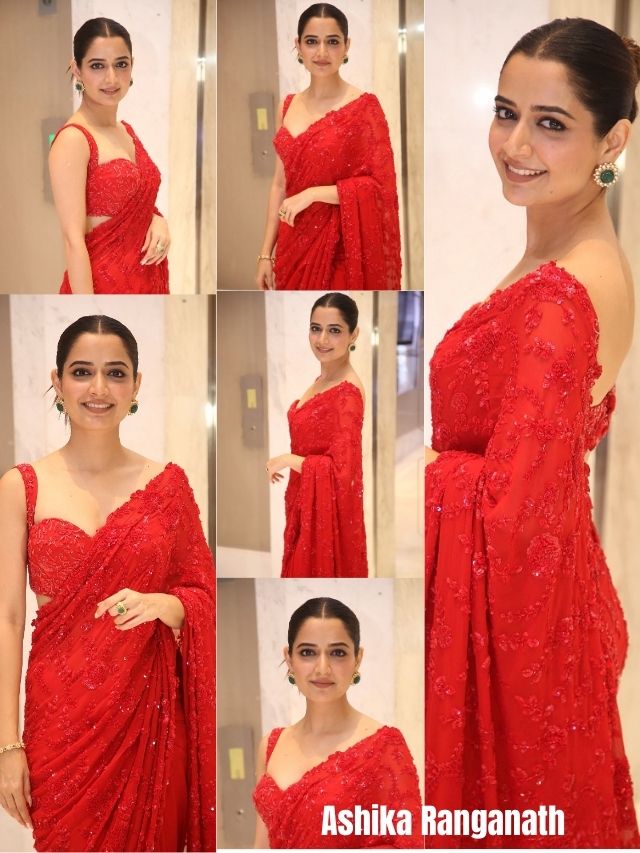 Ashika Ranganath Stuns in Red