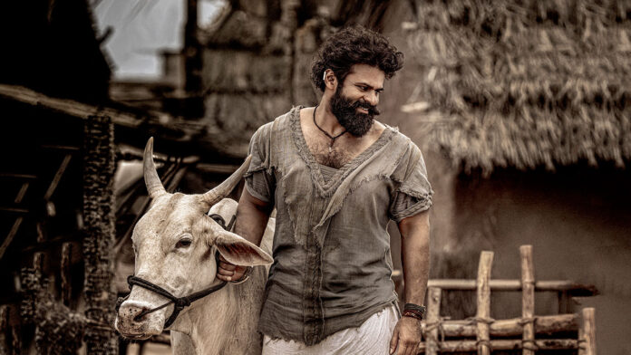 sai-durgha-tej-stuns-with-rustic-village-avatar-in-sambarala-yetigattu-poster