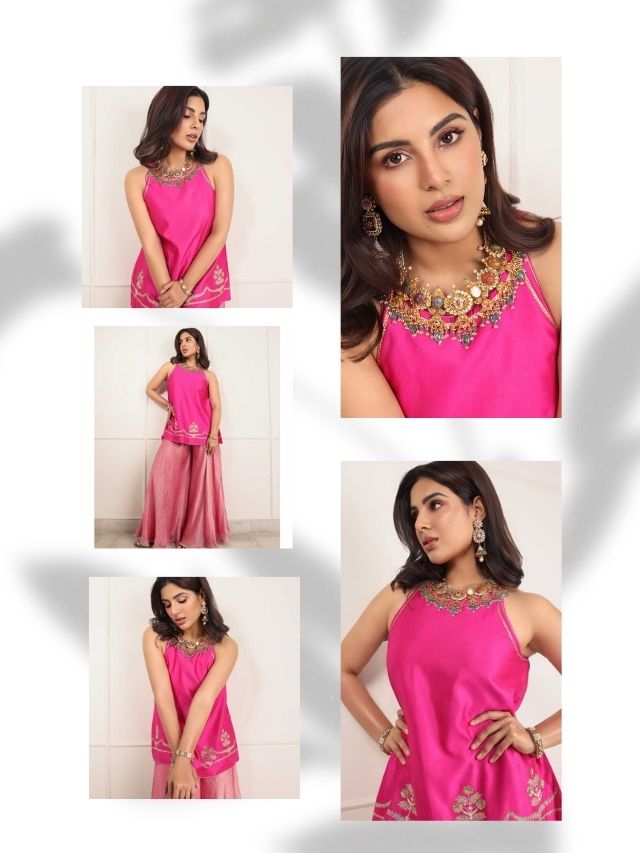 Samyuktha’s Stunning Pink Ethnic Look