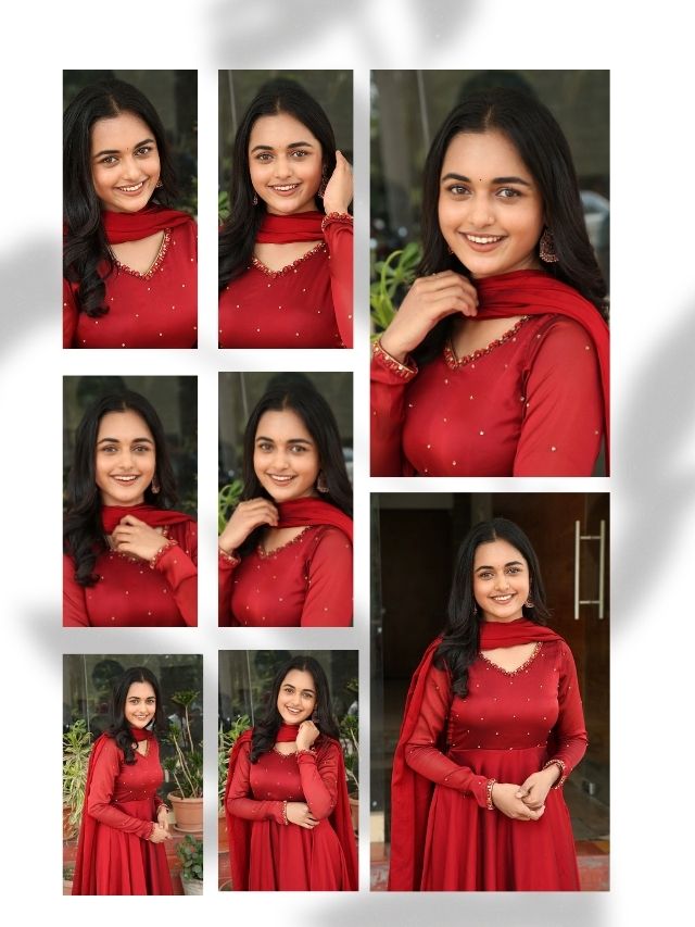 ✨ **Smeha Manimegalai – Grace in Red ❤️** ✨