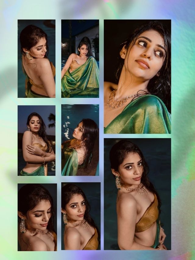 Bandhavi Sridhar Stuns in Elegant Green & Gold Look ✨