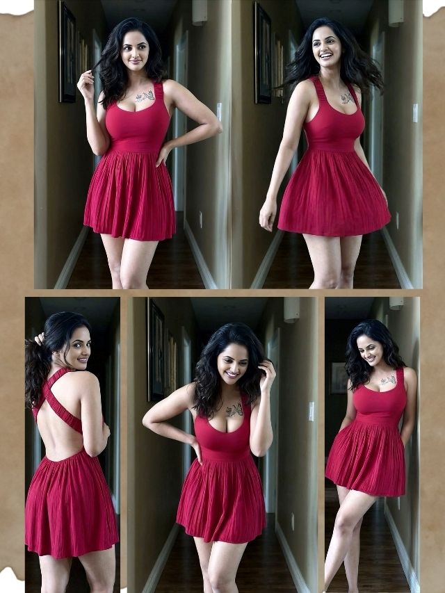 Jyothi Poorvaraj Stuns in Red ❤️ A bold, elegant look that turns heads instantly!