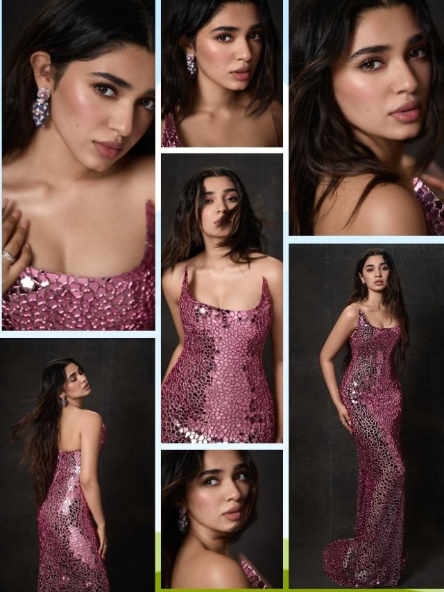 Krithi Shetty dazzles in a sparkling pink outfit
