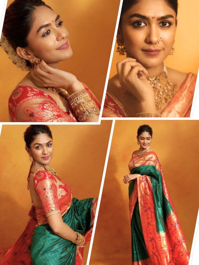 Mrunal Thakur’s Timeless Saree Elegance ✨
