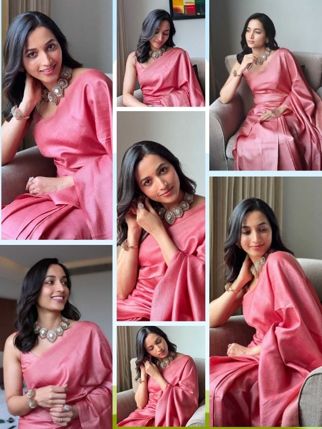 Srinidhi Shetty’s Grace in Pink 💖 Effortless elegance meets timeless charm