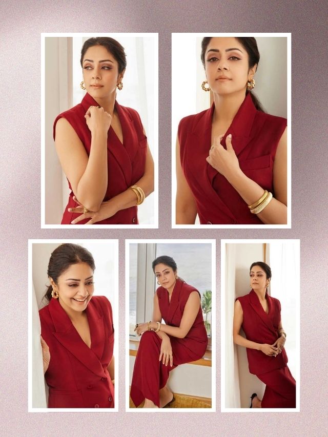 ✨ Jyotika Stuns In A Bold Crimson Ensemble