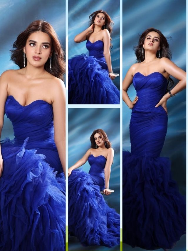 Nidhhi Agerwal Stuns in Royal Blue Elegance