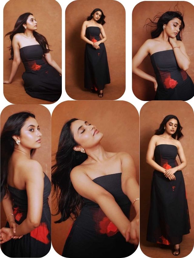 Priyanka Mohan’s Elegant Black Dress Photoshoot