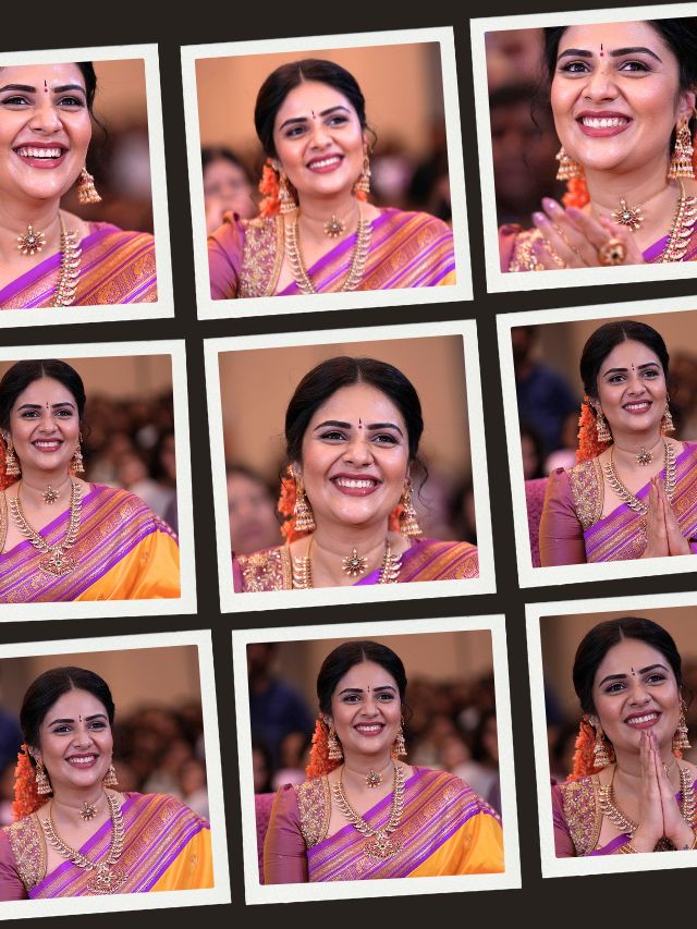 Sreemukhi Stuns in a Traditional Silk Saree