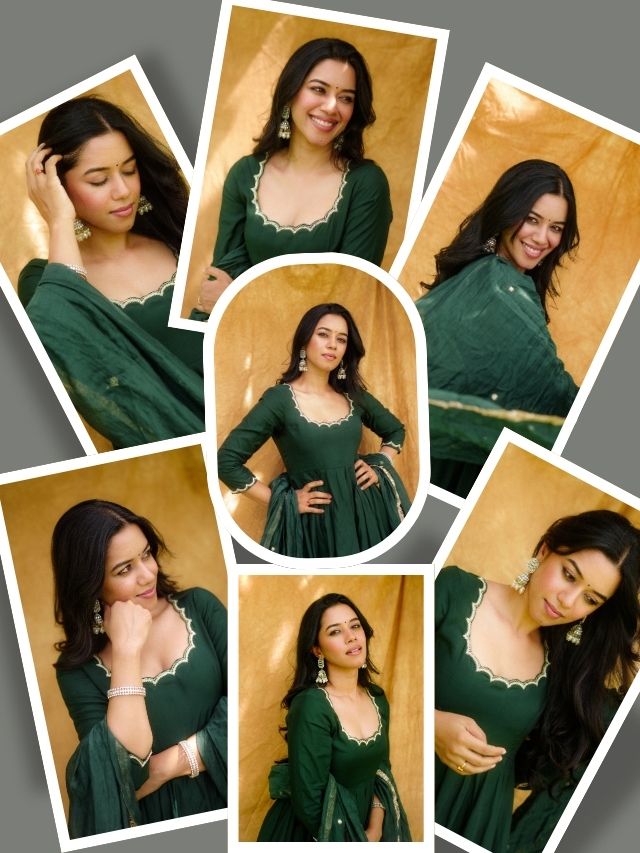 Mrinalini Ravi Stuns In Elegant Emerald Green Ethnic Look