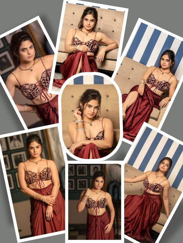Naina Ganguly’s Maroon Saree Look Wins Hearts