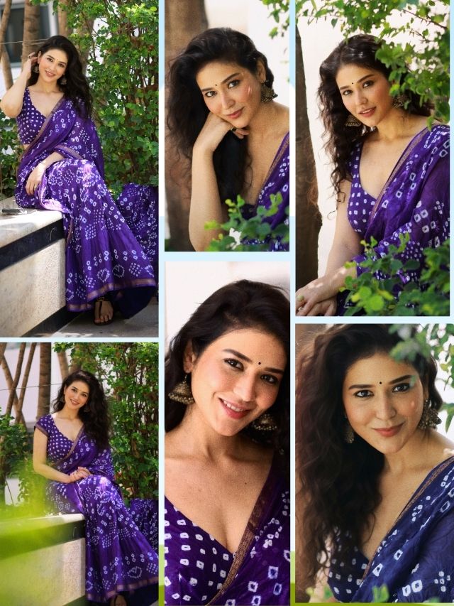 Priyaanka Jawalkar Stuns in a Royal Purple Saree