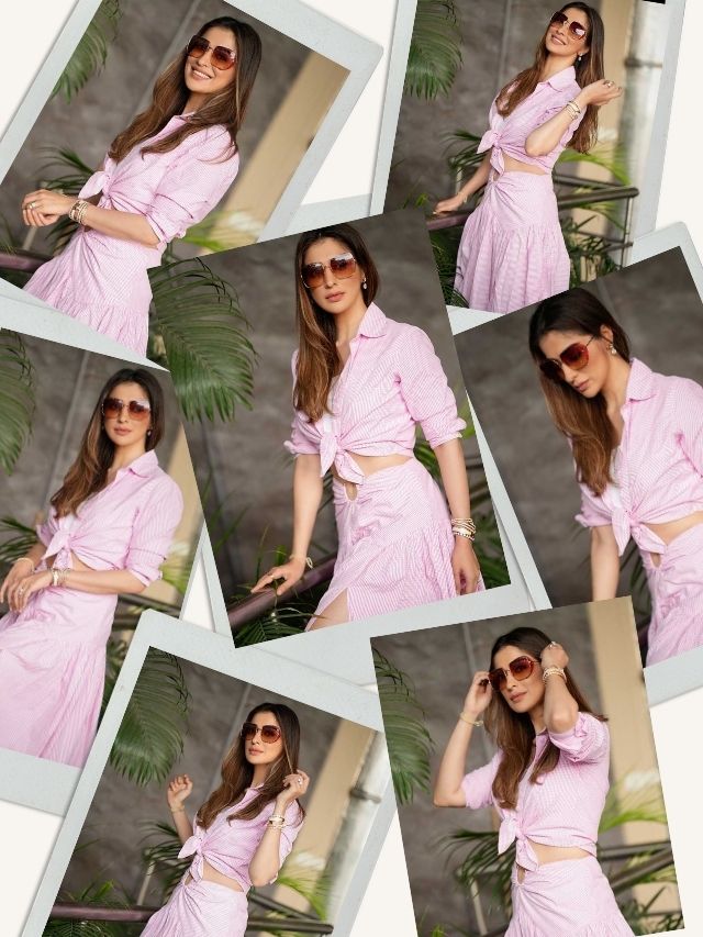 Raai Laxmi Stuns in Chic Pink Co-ord Look