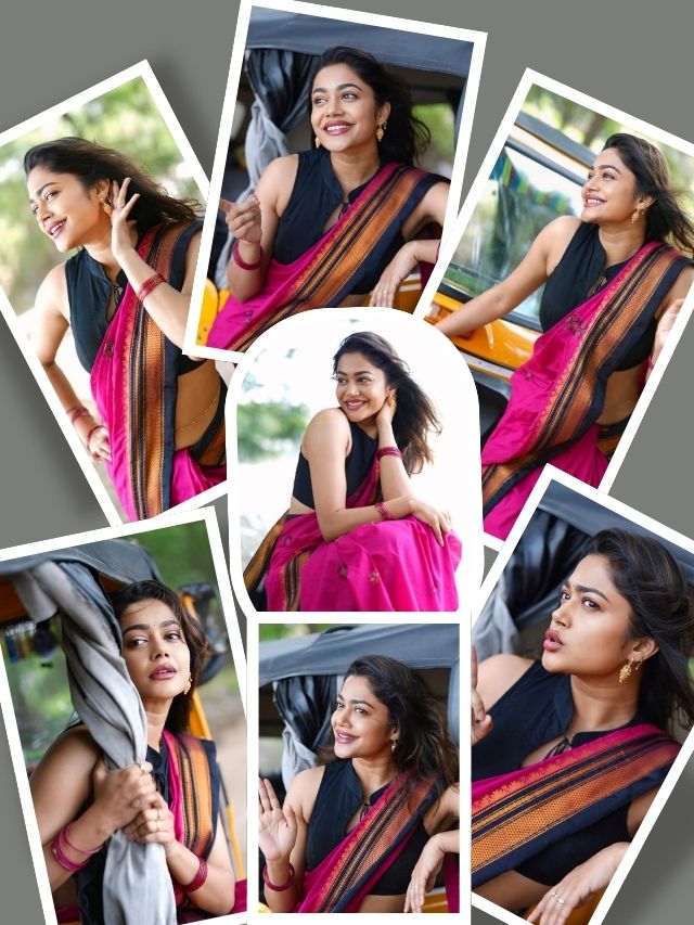adhakrishna Stuns in a Vibrant Saree Look