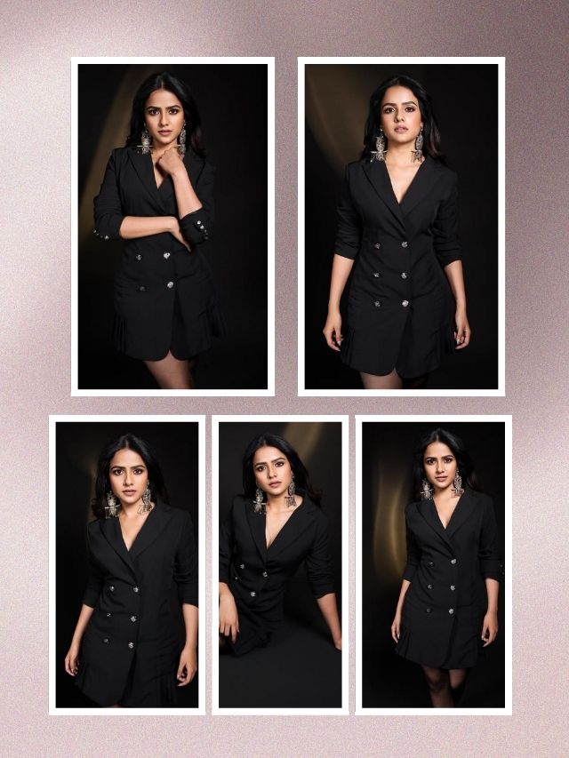 Vaishnavi Chaitanya Stuns in Chic Black Blazer Dress