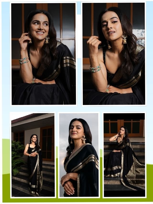 Shraddha Srinath Radiates Elegance in a Stunning Black Saree