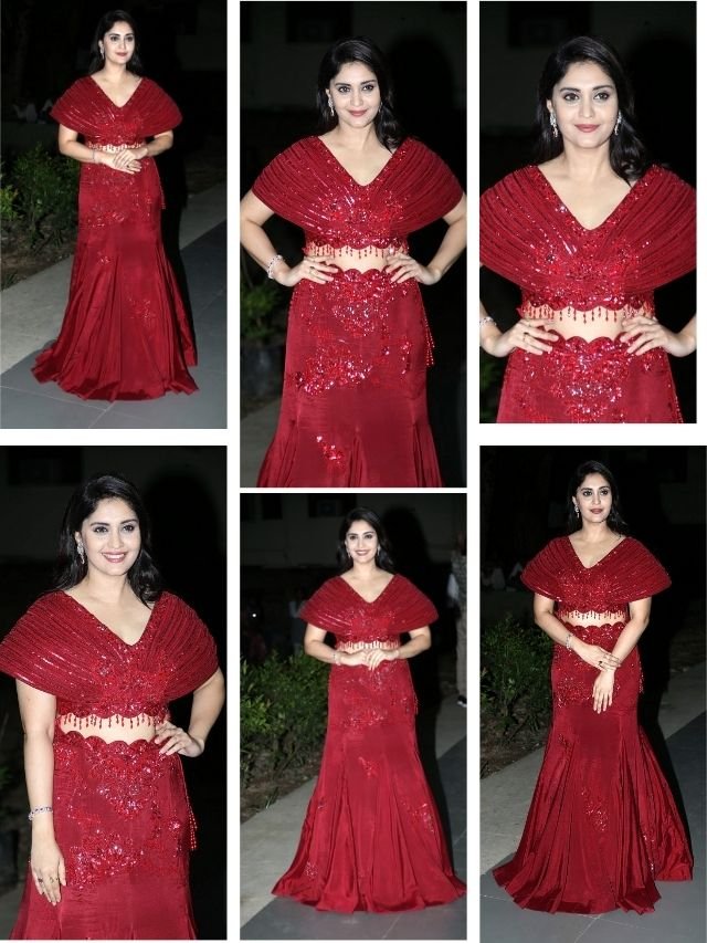 Surbhi Puranik Dazzles in Crimson Glamour