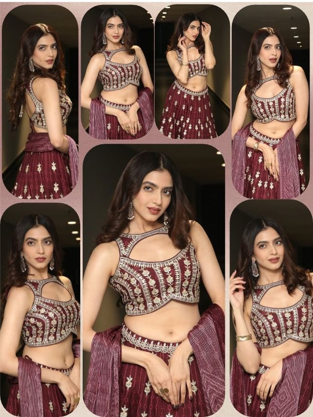 Kashika Kapoor Dazzles in Regal Maroon Ethnic Glam